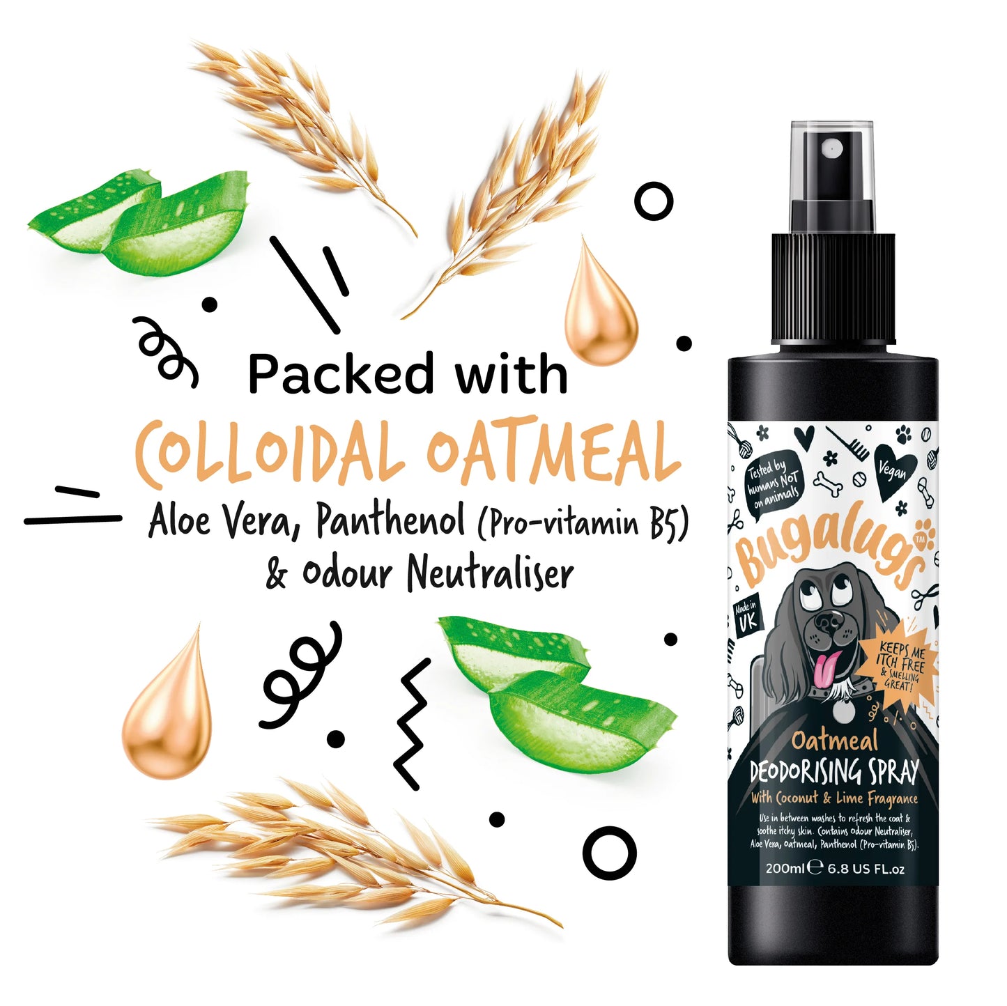 Bugalugs Oatmeal Deodorising Spray 200ml