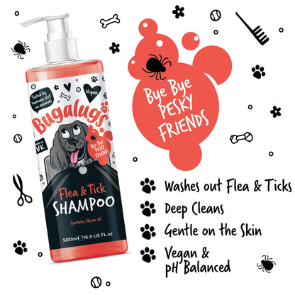 Bugalugs Flea & Tick Dog Shampoo 500ml