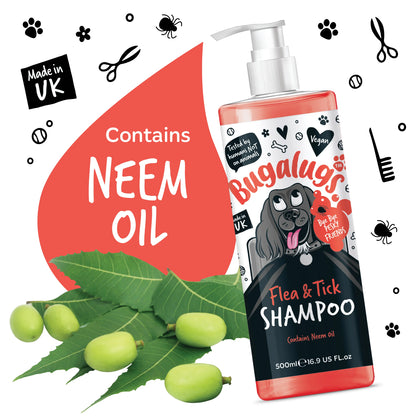 Bugalugs Flea & Tick Dog Shampoo 500ml