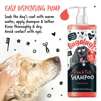 Bugalugs Flea & Tick Dog Shampoo 500ml