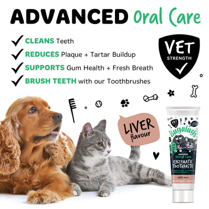 Bugalugs Advanced Dental Care Enzymatic Toothpaste (Liver Flavour) for Dogs & Cats