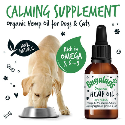 Bugalugs Organic Hemp Oil 50ml for Dogs & Cats