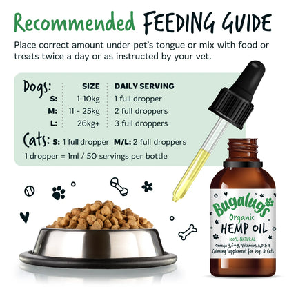 Bugalugs Organic Hemp Oil 50ml for Dogs & Cats