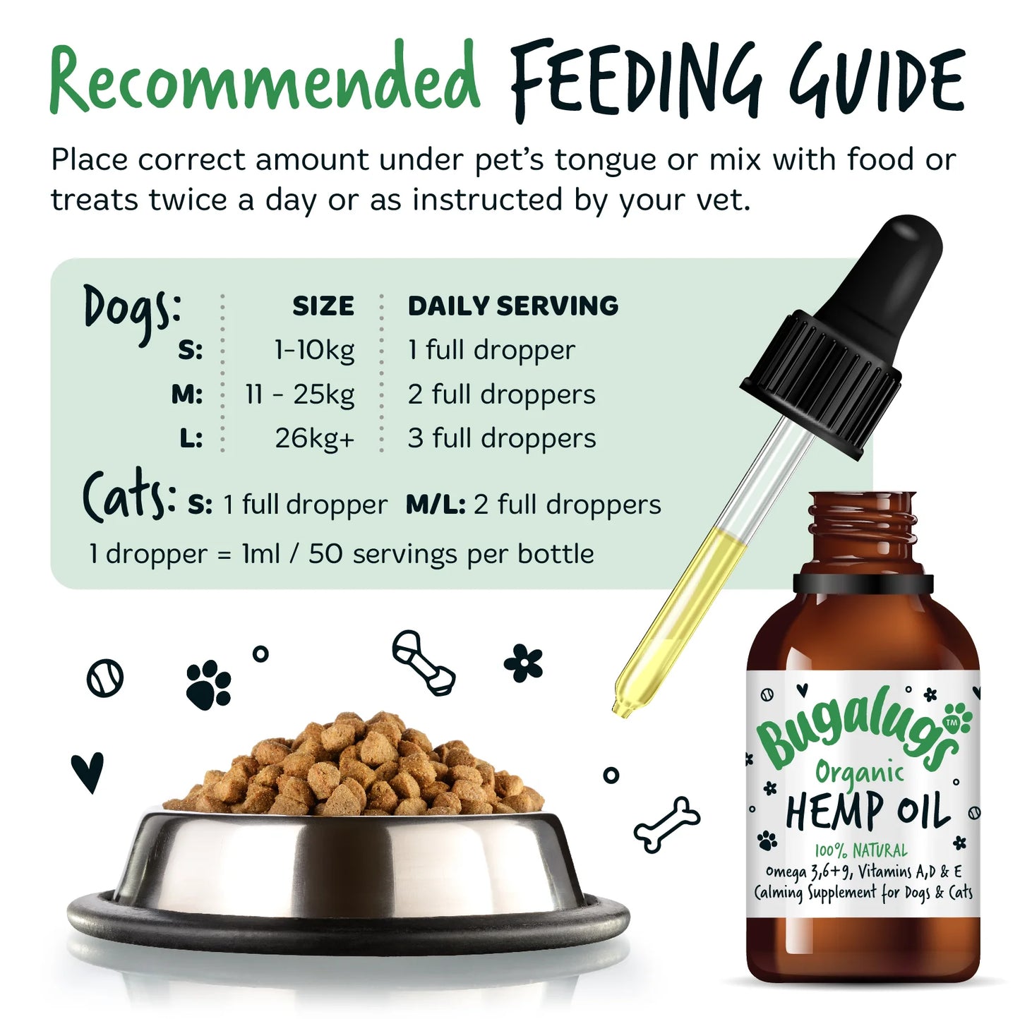 Bugalugs Organic Hemp Oil 50ml for Dogs & Cats