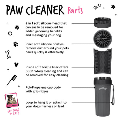 Bugalugs Paw Cleaner - Large (Black)