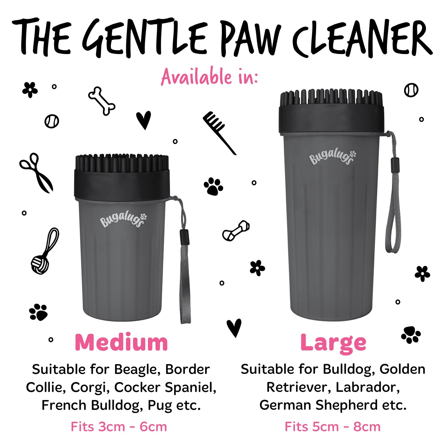 Bugalugs Paw Cleaner - Large (Black)