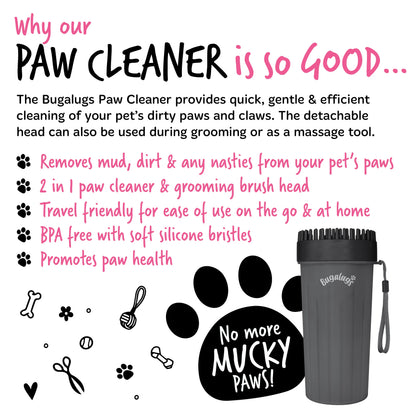 Bugalugs Paw Cleaner - Large (Black)