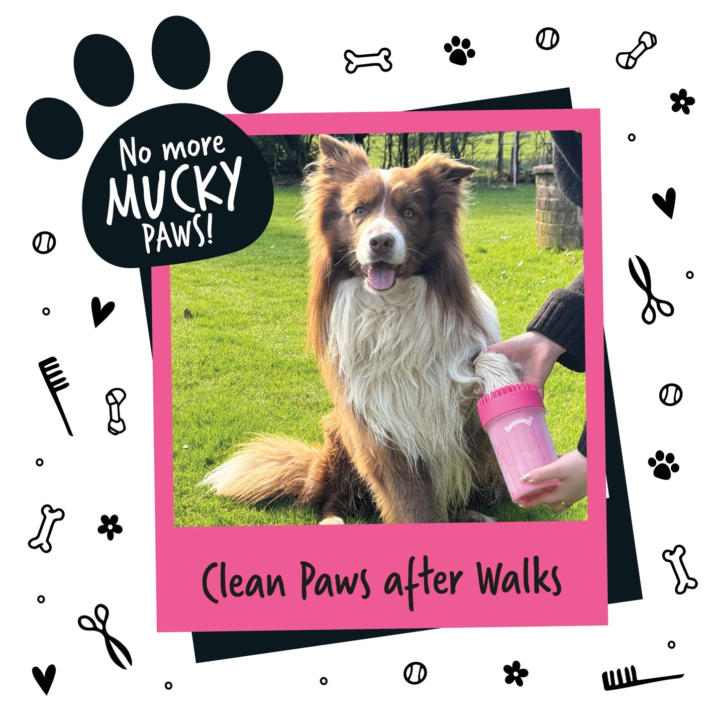 Bugalugs Paw Cleaner - Large (Pink)