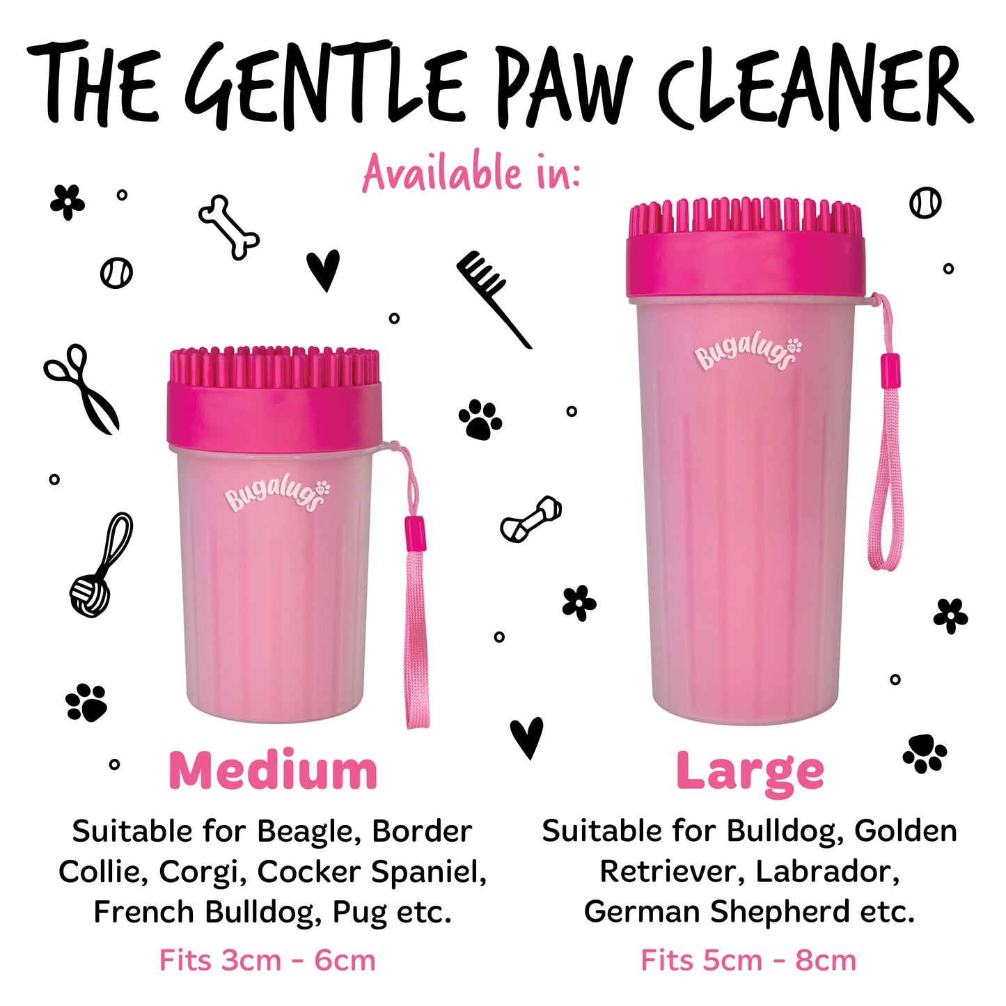 Bugalugs Paw Cleaner - Large (Pink)