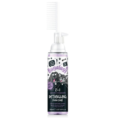 Bugalugs 2 in 1 Detangling Foam Comb For Dogs & Cats 200ml (Lavender & Chamomile)