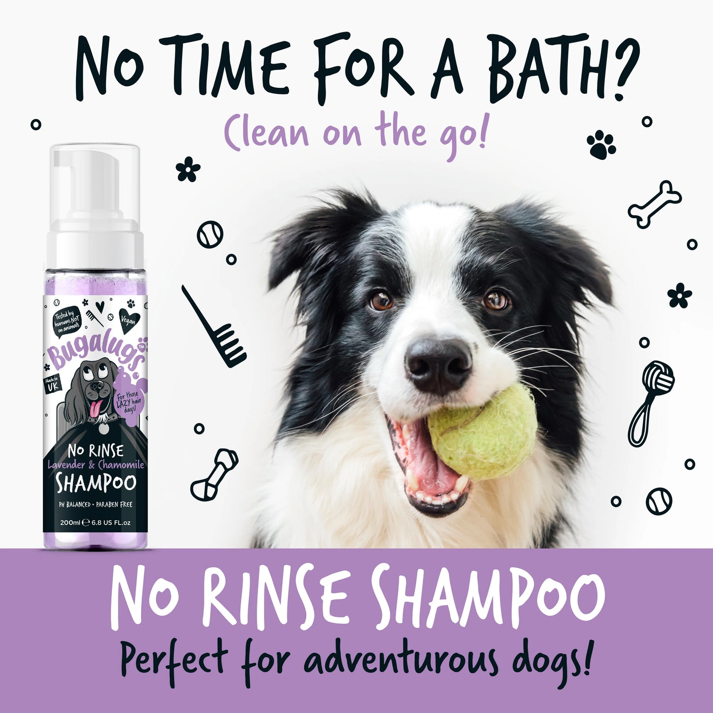 Bugalugs No Rinse Shampoo Lavender & Chamomile 200ml