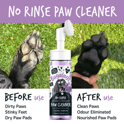 Bugalugs No Rinse Paw Cleaner Foam Shampoo 200ml - Lavender & Chamomile