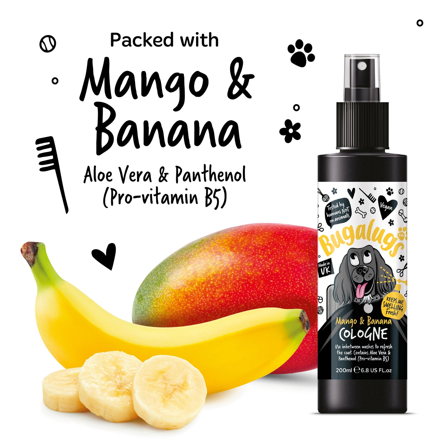 Bugalugs Mango & Banana Dog Cologne 200ml