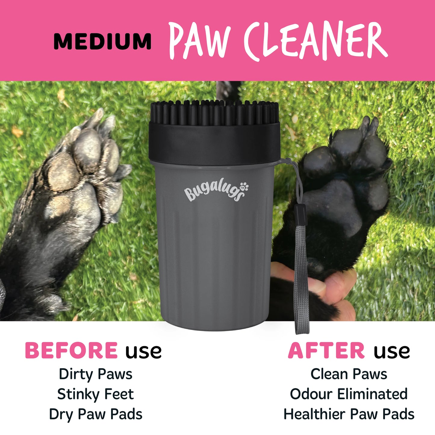 Bugalugs Paw Cleaner - Medium (Black)