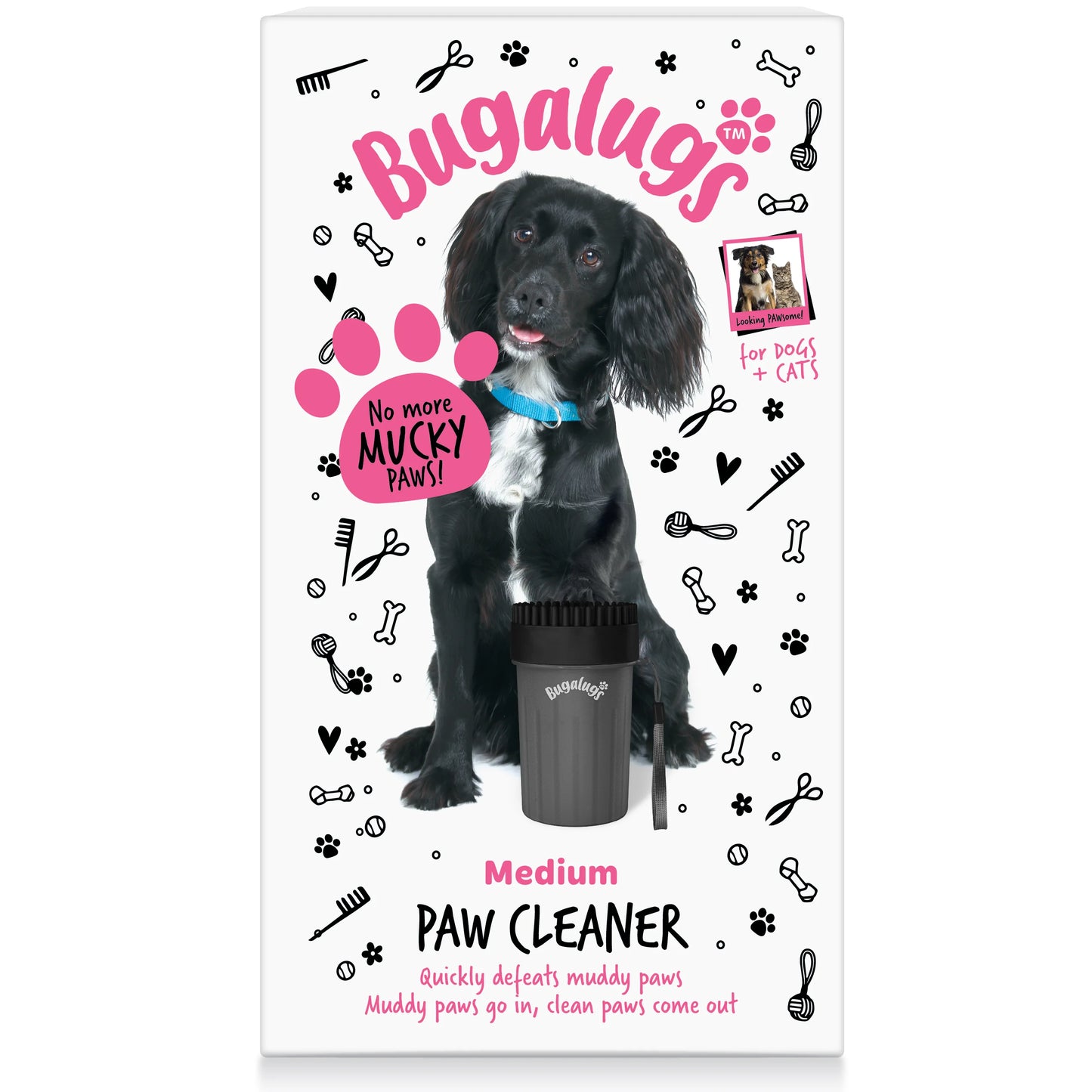 Bugalugs Paw Cleaner - Medium (Black)