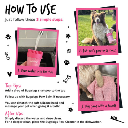 Bugalugs Paw Cleaner - Medium (Black)