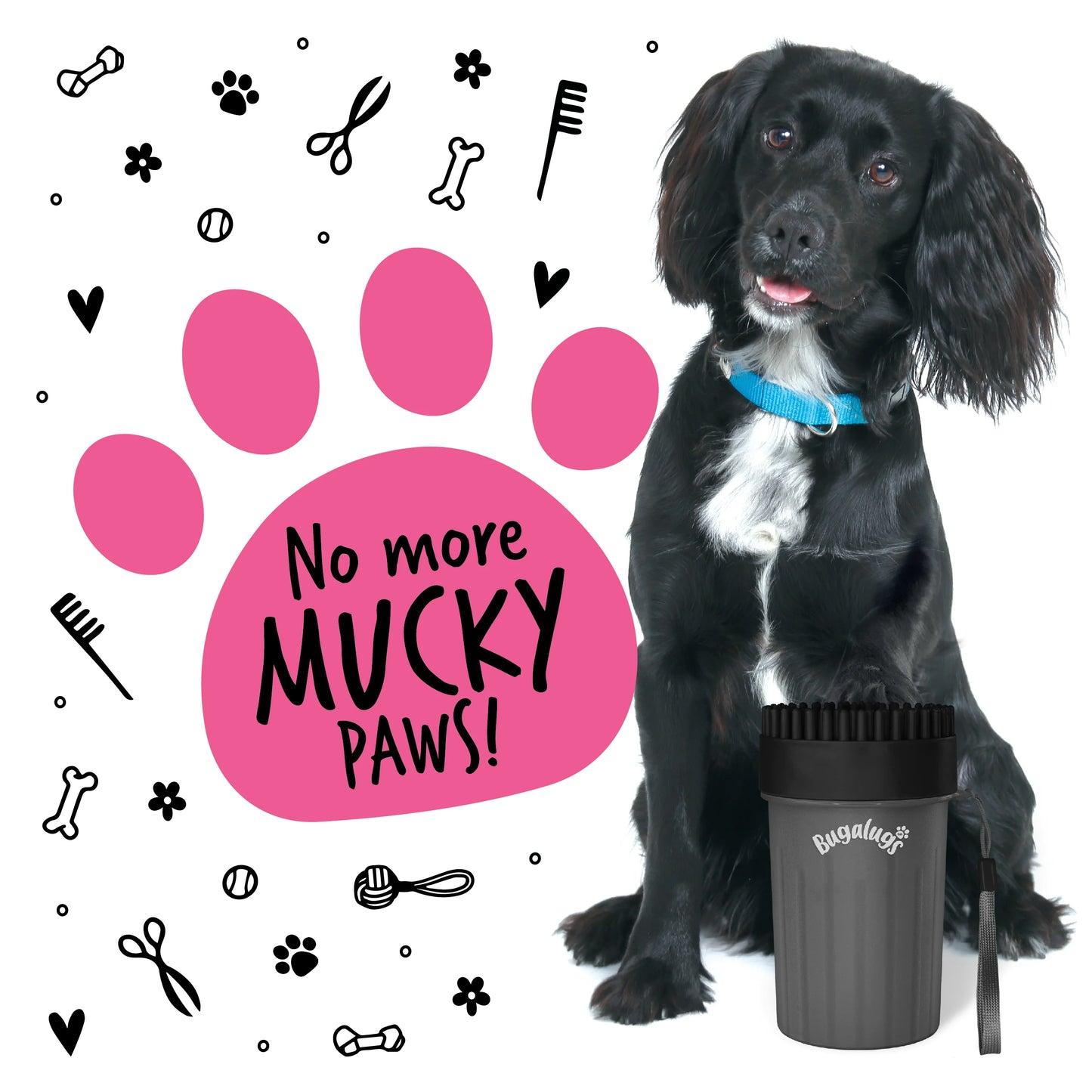 Bugalugs Paw Cleaner - Medium (Black)