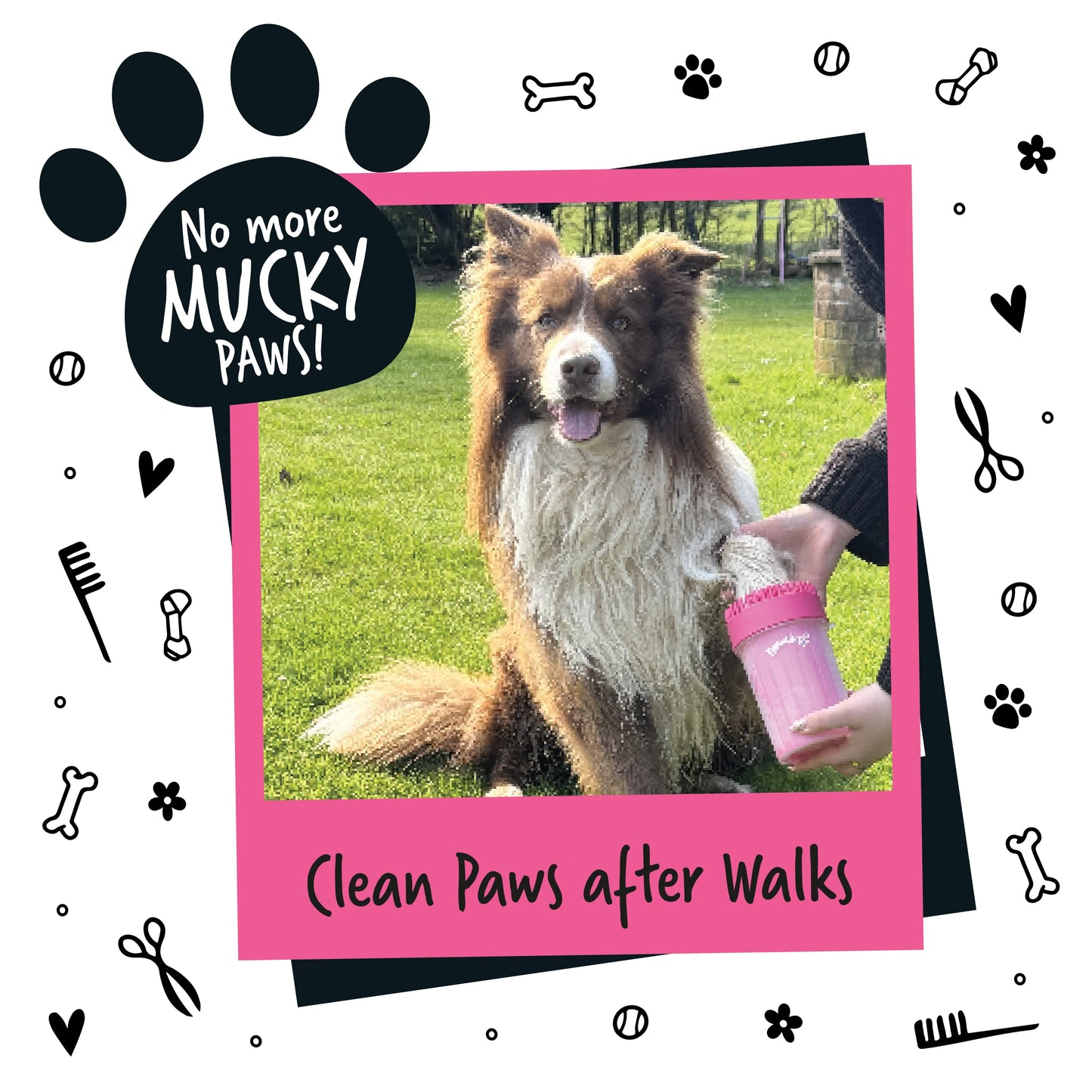 Bugalugs Paw Cleaner - Medium (Black)