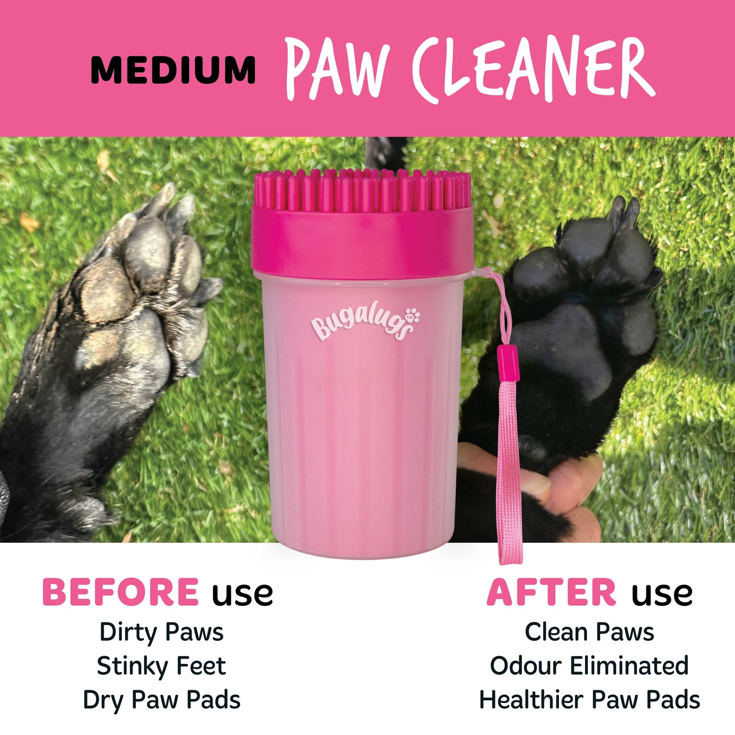 Bugalugs Paw Cleaner - Medium (Pink)
