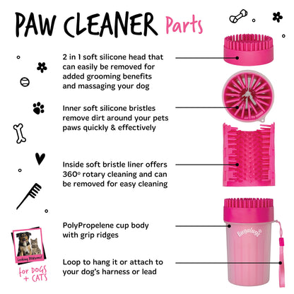 Bugalugs Paw Cleaner - Medium (Pink)