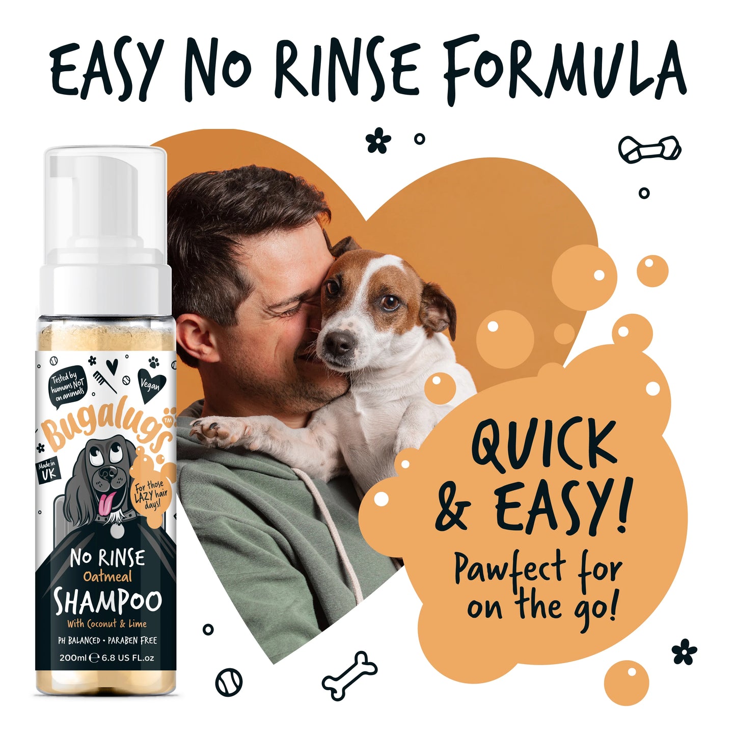 Bugalugs No Rinse Shampoo Oatmeal 200ml