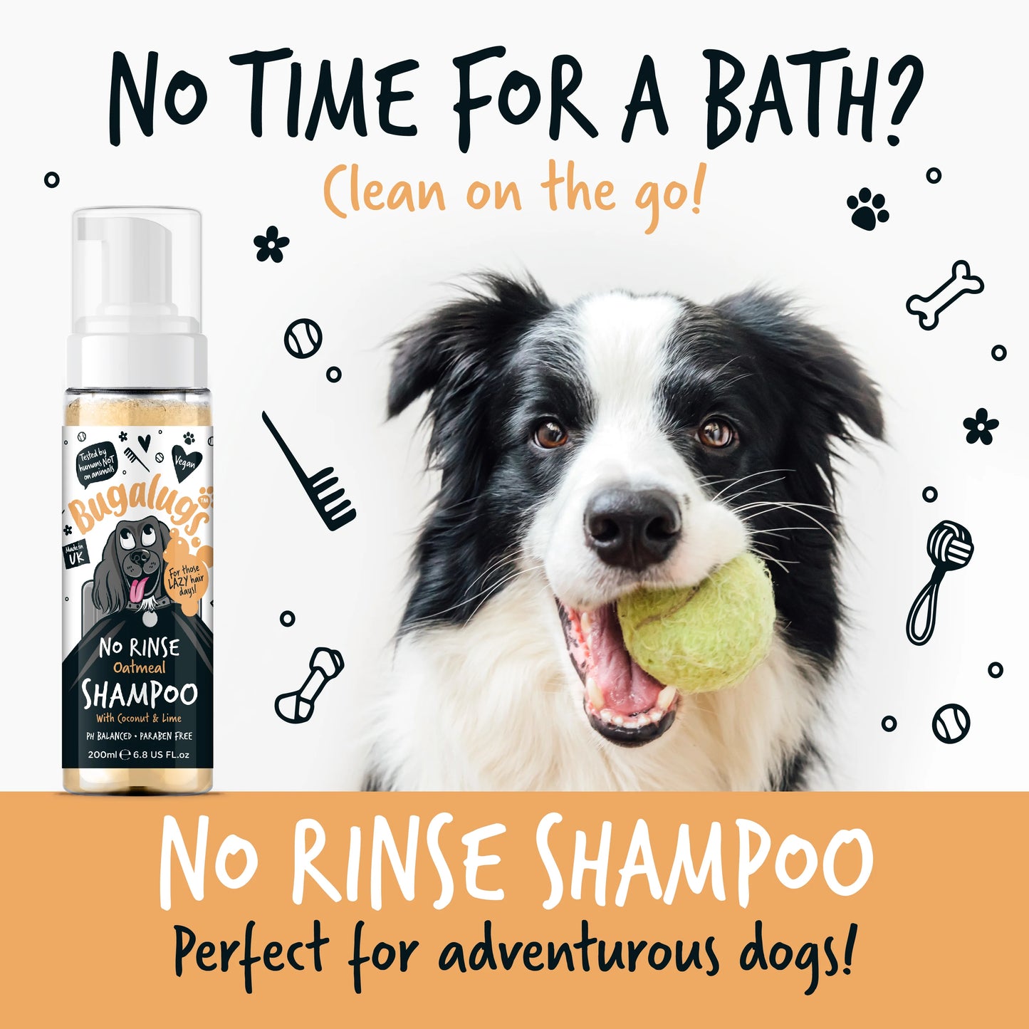 Bugalugs No Rinse Shampoo Oatmeal 200ml