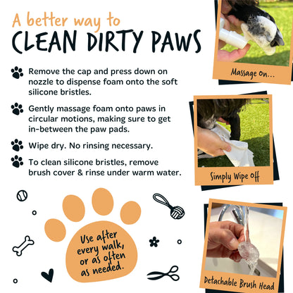 Bugalugs No Rinse Paw Cleaner Foam Shampoo 200ml - Oatmeal