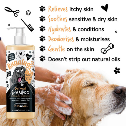 Bugalugs Oatmeal Dog Shampoo 500ml