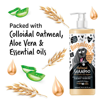 Bugalugs Oatmeal Dog Shampoo 500ml