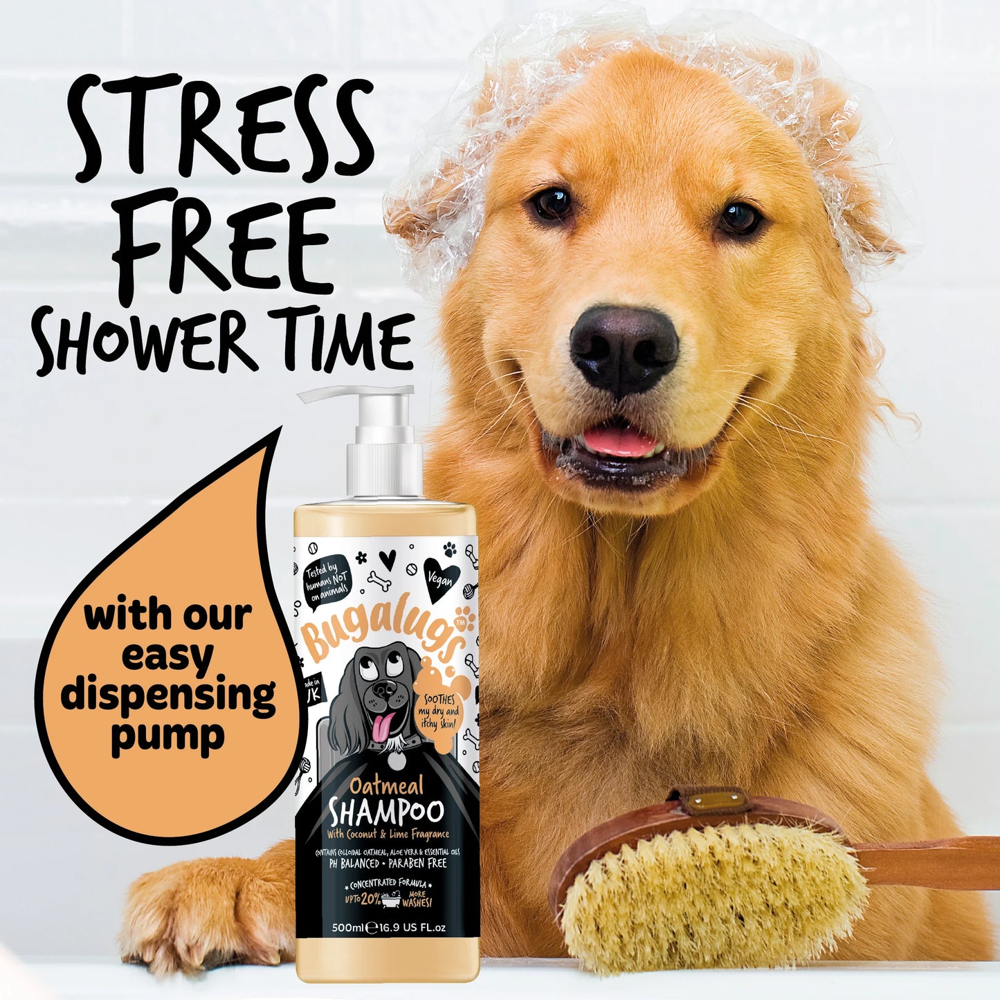 Bugalugs Oatmeal Dog Shampoo 500ml
