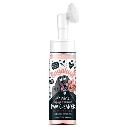 Bugalugs No Rinse Paw Cleaner Foam Shampoo 200ml - Papaya & Coconut