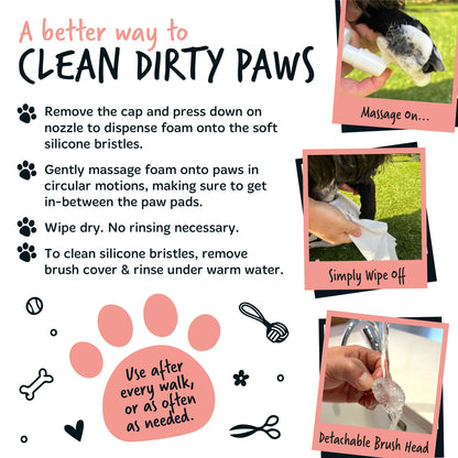 Bugalugs No Rinse Paw Cleaner Foam Shampoo 200ml - Papaya & Coconut