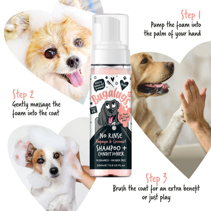 Bugalugs No Rinse Shampoo & Conditioner Papaya & Coconut 200ml