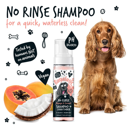 Bugalugs No Rinse Shampoo & Conditioner Papaya & Coconut 200ml