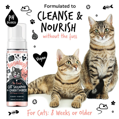 Bugalugs 2 in 1 Papaya & Coconut Cat Shampoo 200ml