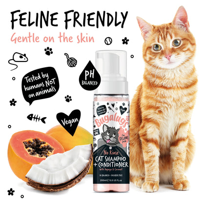 Bugalugs 2 in 1 Papaya & Coconut Cat Shampoo 200ml