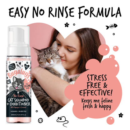 Bugalugs 2 in 1 Papaya & Coconut Cat Shampoo 200ml
