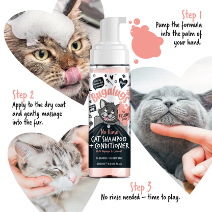 Bugalugs 2 in 1 Papaya & Coconut Cat Shampoo 200ml