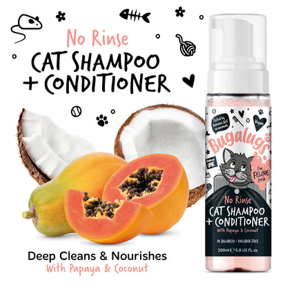 Bugalugs 2 in 1 Papaya & Coconut Cat Shampoo 200ml