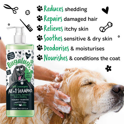 Bugalugs All in 1 (Wild Lemongrass) Dog Shampoo 500ml