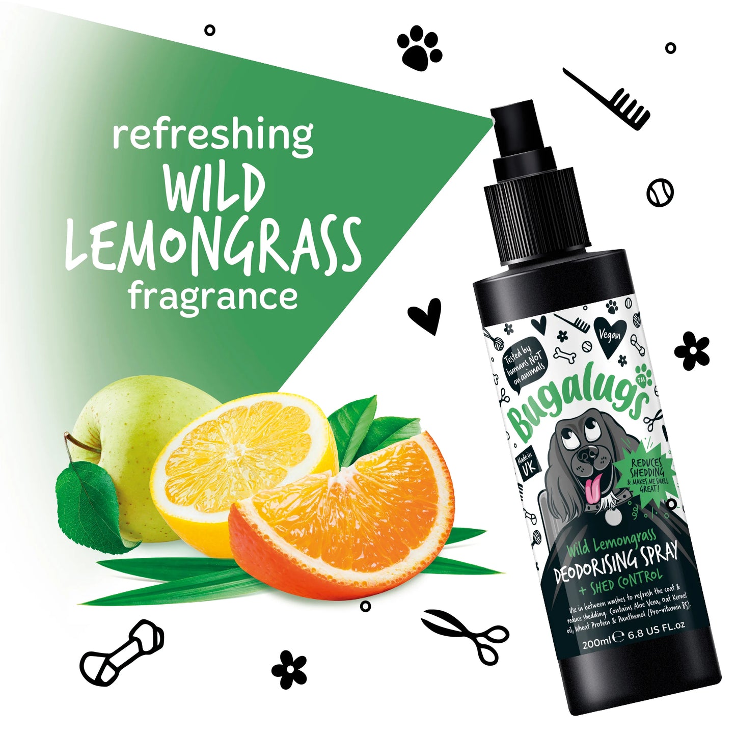 Bugalugs Shed Control Deodorising Spray 200ml
