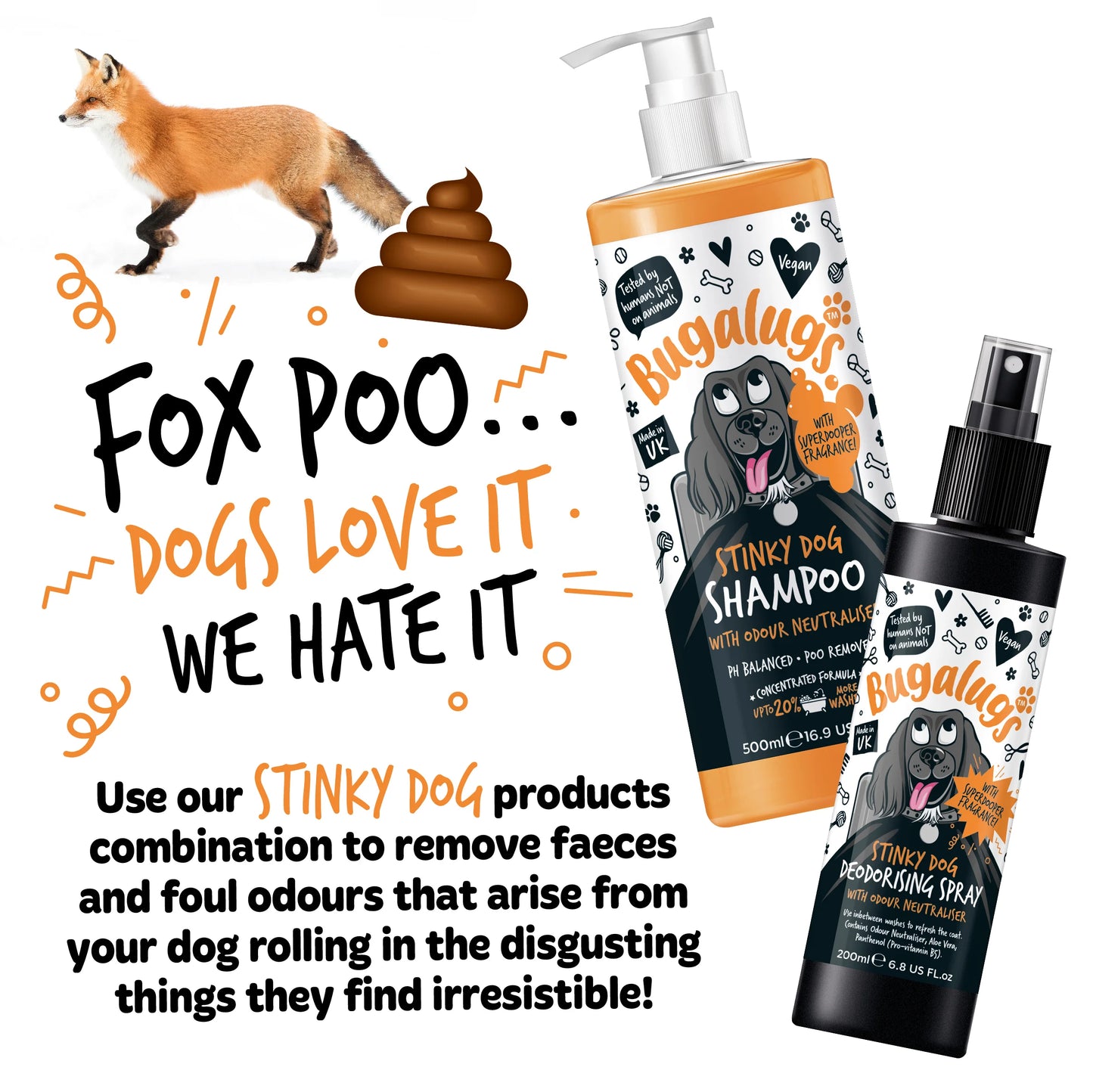 Bugalugs Stinky Dog Deodorising Spray 200ml