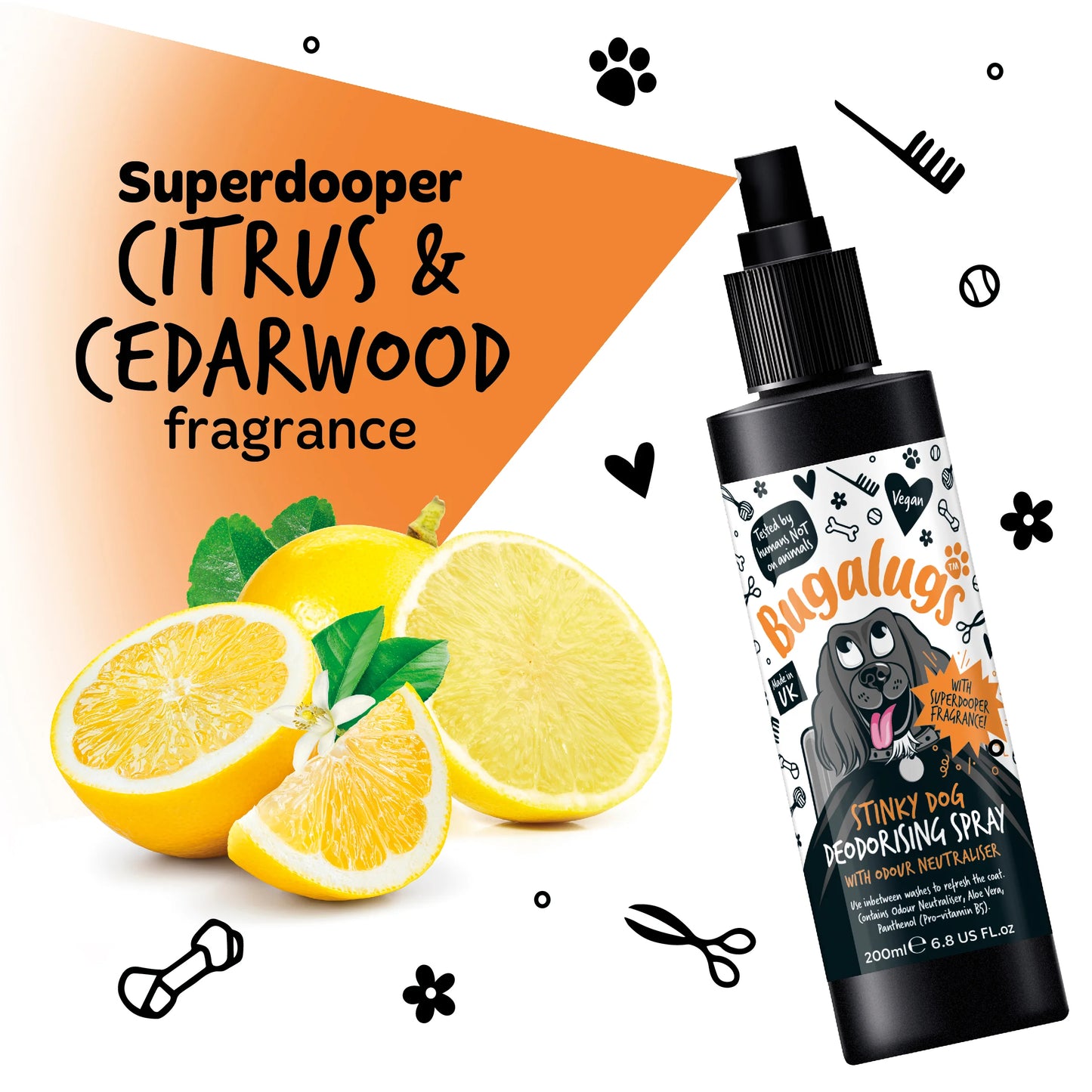 Bugalugs Stinky Dog Deodorising Spray 200ml