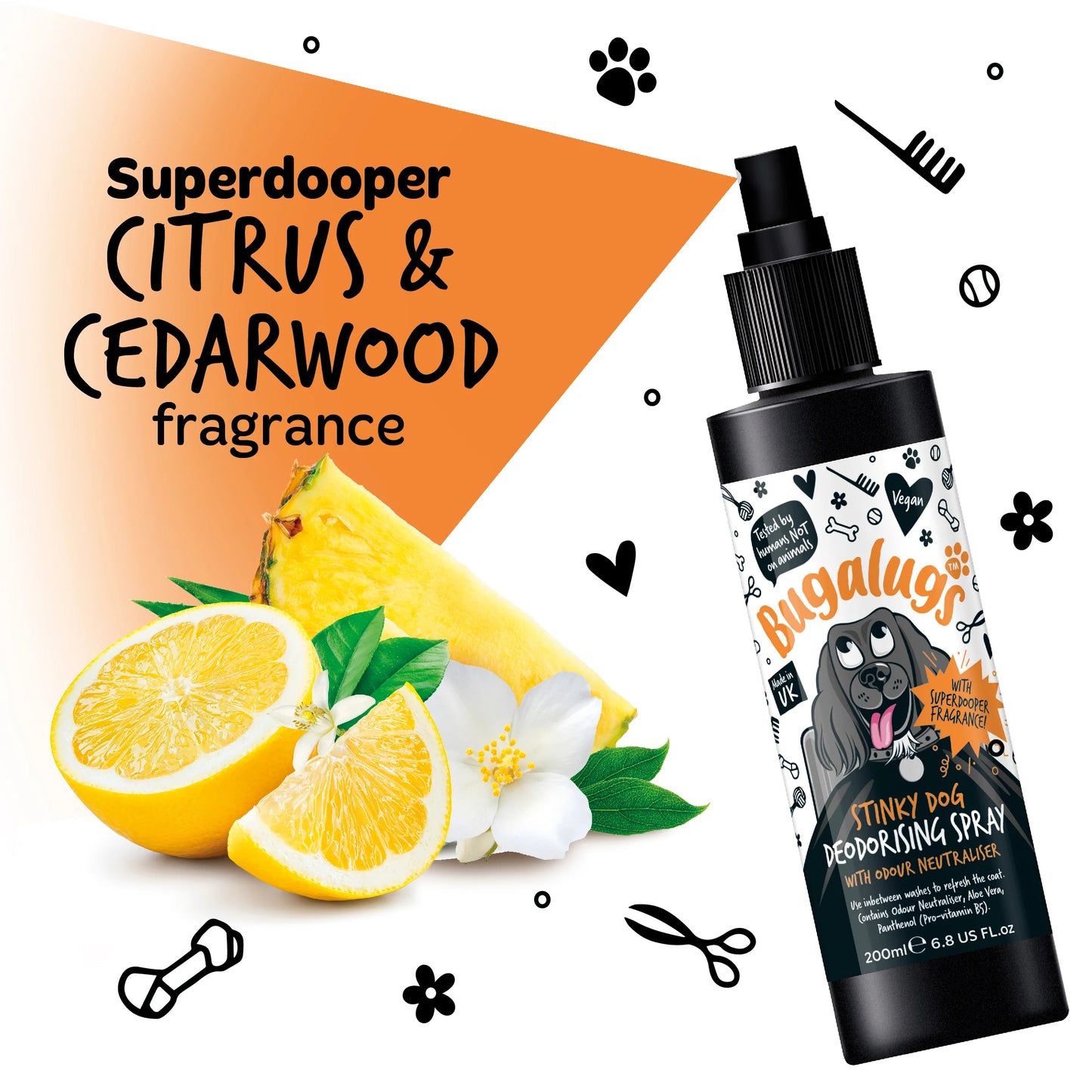Bugalugs Stinky Dog Deodorising Spray 200ml
