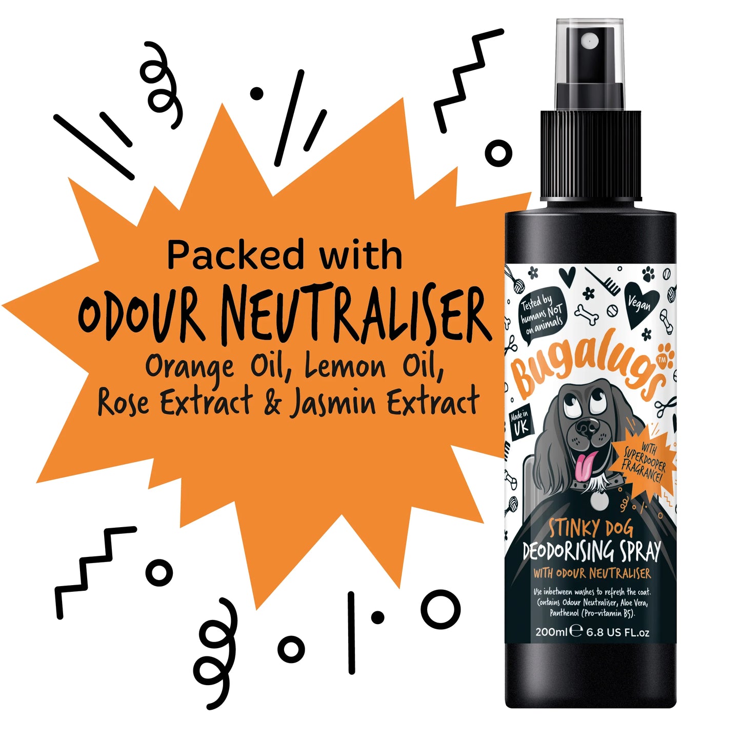 Bugalugs Stinky Dog Deodorising Spray 200ml