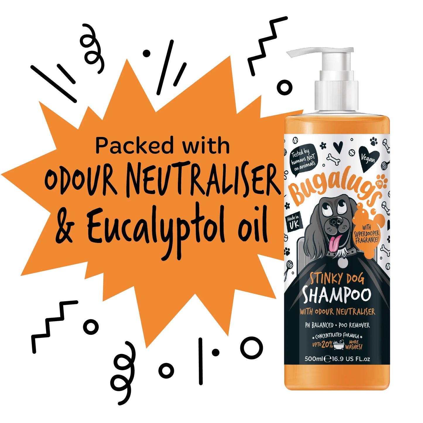 Bugalugs Stinky Dog Shampoo Odour Control 500ml