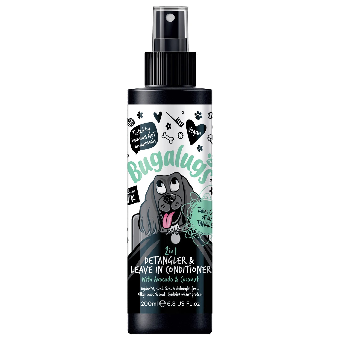 Bugalugs Tangle Tame Detangling & Conditioning Spray 200ml (Avocado & Coconut)