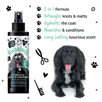 Bugalugs Tangle Tame Detangling & Conditioning Spray 200ml (Avocado & Coconut)