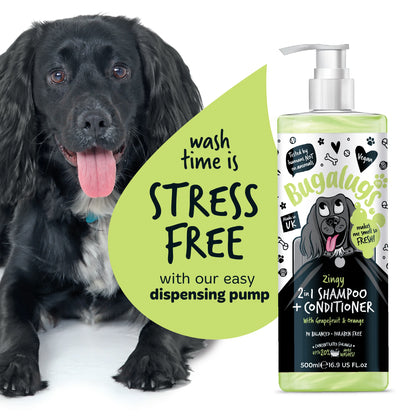 Bugalugs Zingy 2 in 1 Dog Shampoo & Conditioner 500ml