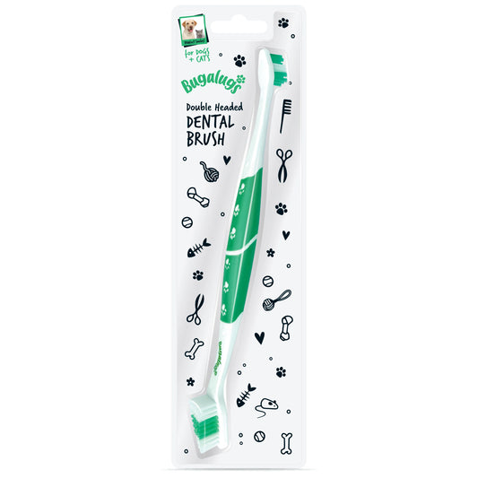 Bugalugs Double Ended Pet Toothbrush For Dogs & Cats